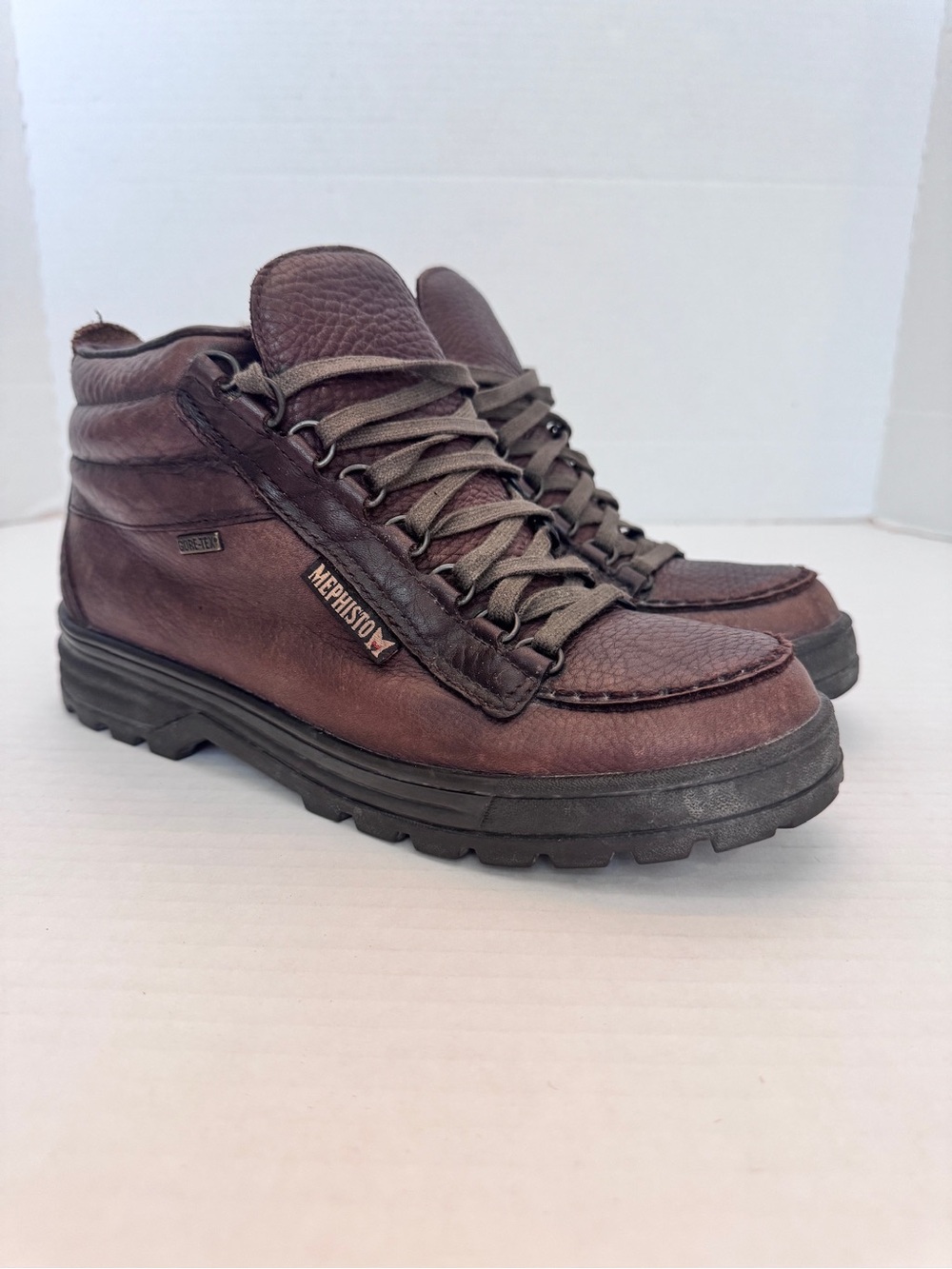 Mephisto Ankle Boots Womens Size 9 Brown Gore Tex Leather Lace Up Chukka Shoes